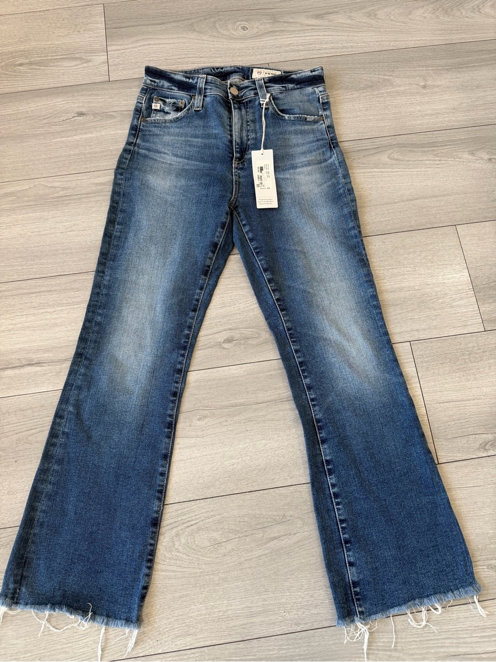AG Women’s Blue Flared Jeans - Classic Mid Wash